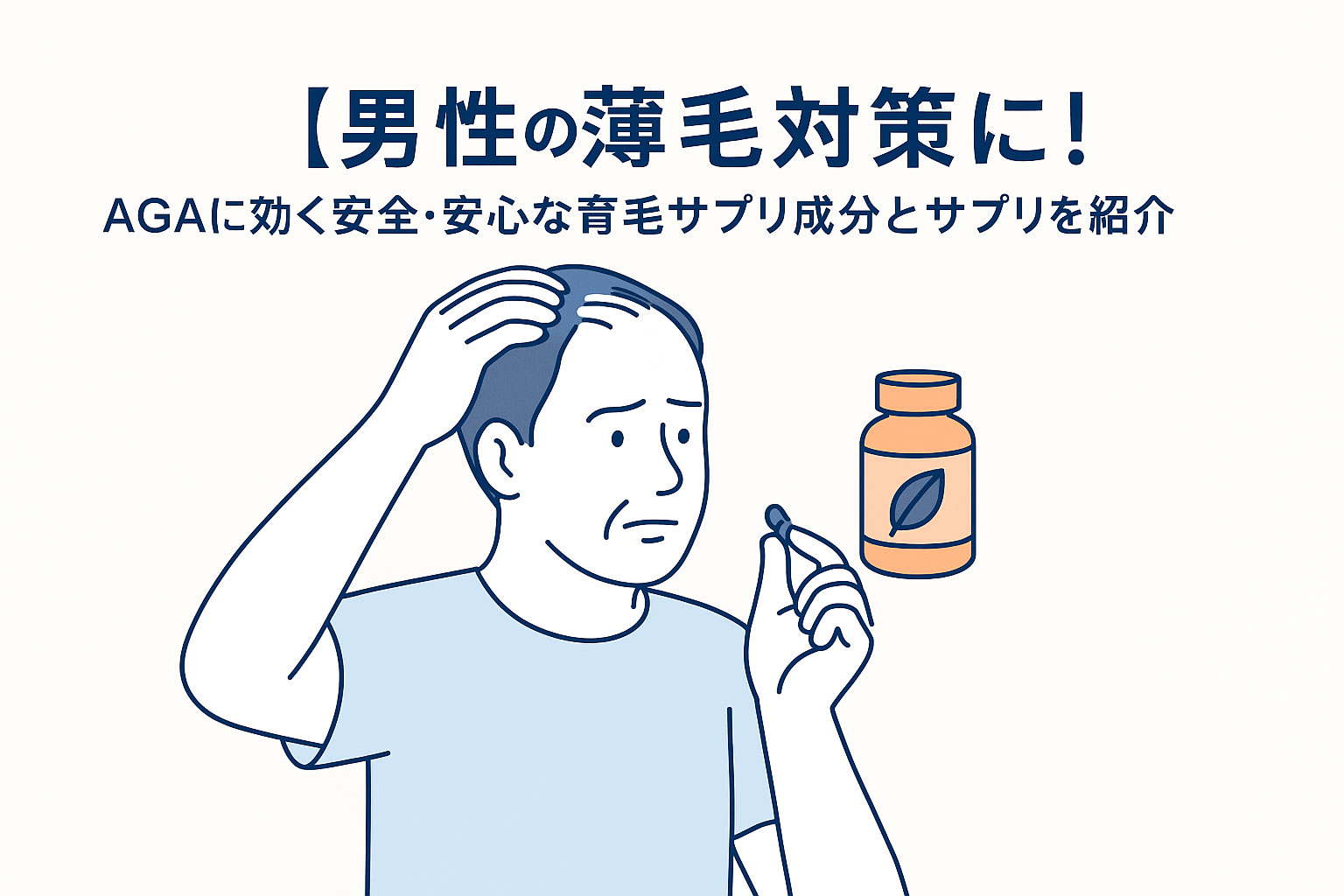 男性の薄毛対策に！AGAに効く安全・安心な育毛サプリ成分