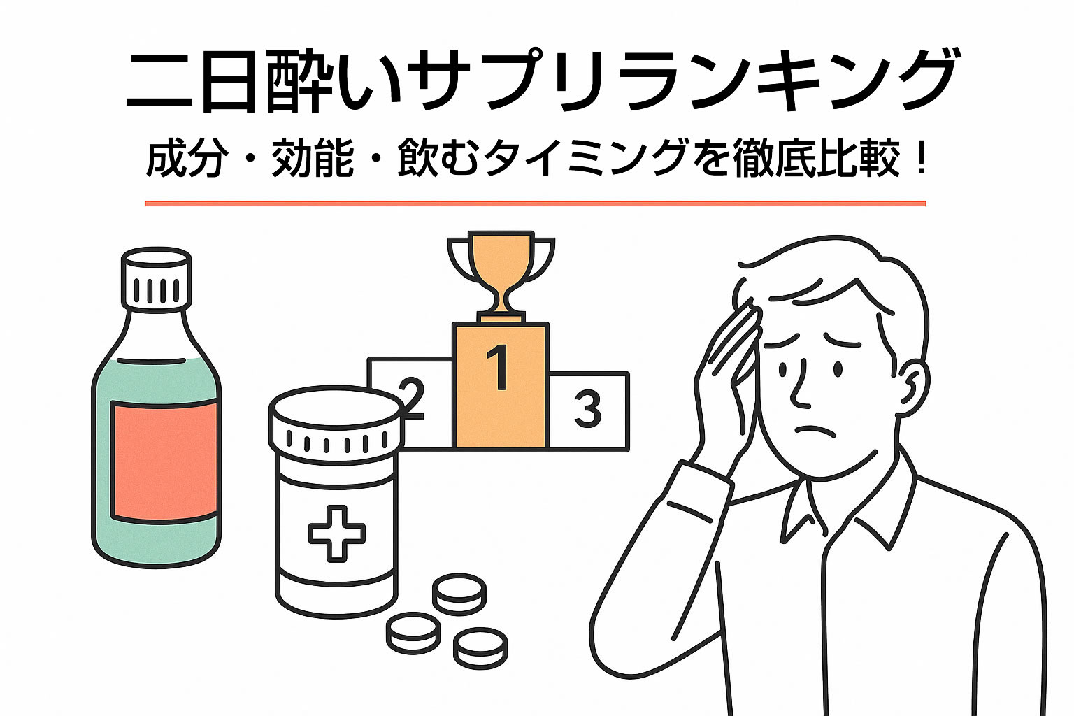 【決定版】市販の二日酔い対策薬ランキング｜成分・効能・飲むタイミングを徹底比較！